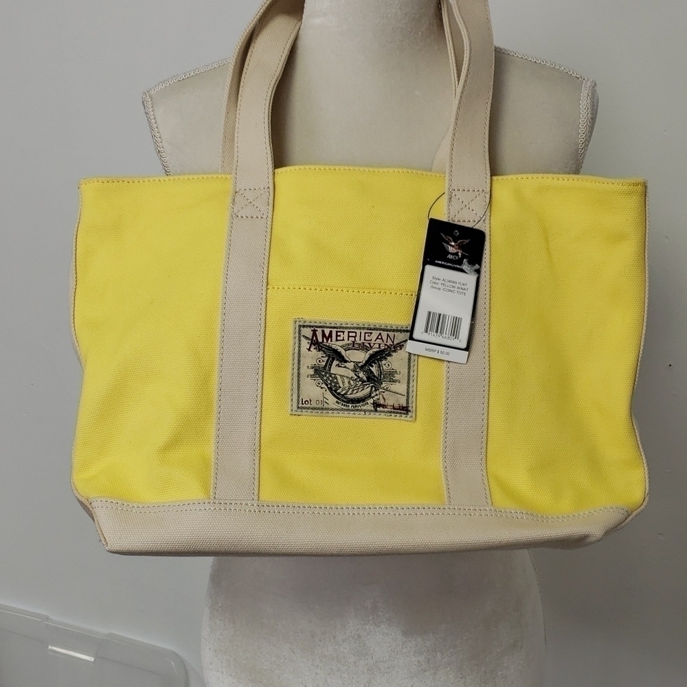 American Living Iconic Tote & Makeup Bag Y&N  NWT